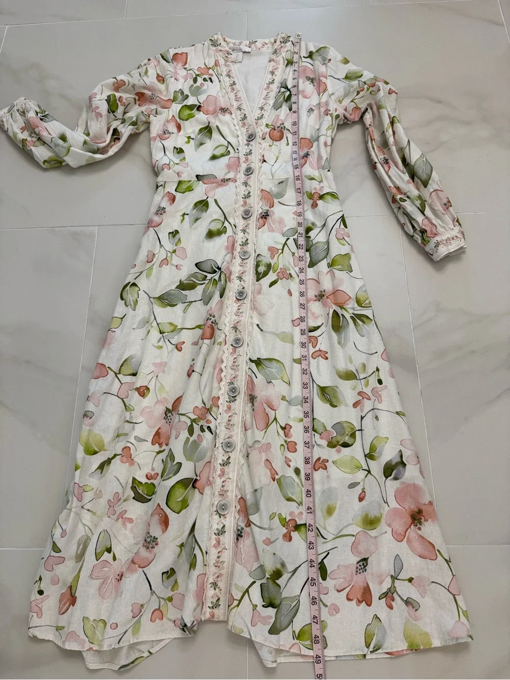 Caroline Constas Long Sleeve Linen Blend Shirtdress S - Picture 11 of 15